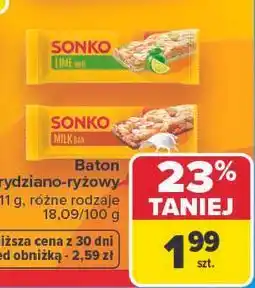 Carrefour Sonko Baton kukurydziano-ryżowy oferta