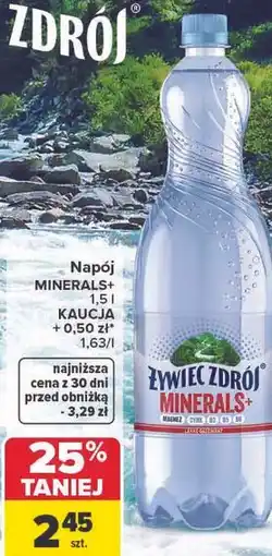 Carrefour Napój Minerals+ Żywiec Zdrój oferta