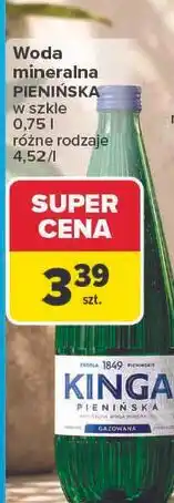 Carrefour Woda mineralna Kinga Pienińska oferta