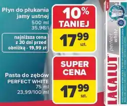 Carrefour Lacalut perfect white Pasta do zębów PERFECT WHITE oferta