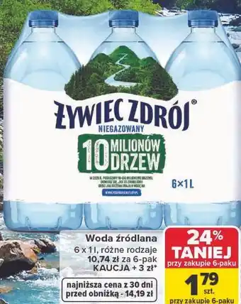 Carrefour Woda źródlana Żywiec Zdrój oferta