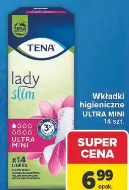 Carrefour Tena Lady Slim Wkładki higieniczne ULTRA MINI oferta