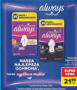 Carrefour Always Platinum Podpaski higieniczne oferta