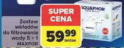 Carrefour Zestaw wkładów do filtrowania wody 5+1 Aquaphor MAXFOR oferta