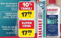 Carrefour Lacalut perfect white Płyn do płukania jamy ustnej oferta