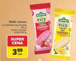 Carrefour Kupiec Wafle ryżowe w polewie jogurtowej oferta