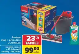 Carrefour Vileda Zestaw mop + płyn Ajax ULTRAMAX oferta