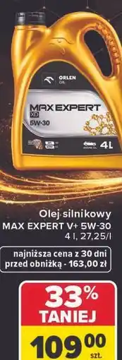 Carrefour Orlen Olej silnikowy MAX EXPERT V+ 5W-30 oferta