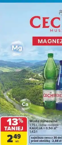Carrefour Woda mineralna Cechini Muszyna oferta