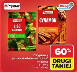 Carrefour Market Przyprawy jednoskładnikowe, zioła PRYMAT oferta