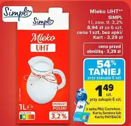 Carrefour Market Mleko UHT SIMPL oferta