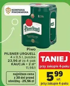Carrefour Market Piwo Pilsner Urquell oferta
