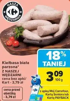 Carrefour Market Kiełbasa biała parzona Z Naszej Wędzarni oferta