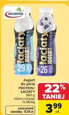 Carrefour Market Jogurt do picia PROTEIN+ ŁACIATE oferta