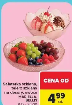 Carrefour Market Salaterka szklana, talerz szklany na desery, owoce MARIELLA, BELLIS oferta