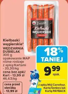Carrefour Market Kiełbaski węgierskie Dubielak oferta