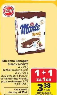 Carrefour Market Mleczna kanapka SNACK MONTE oferta