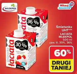 Carrefour Market Śmietanka UHT ŁACIATA MLEKPOL oferta