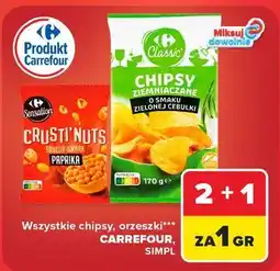 Carrefour Market Chipsy, orzeszki Carrefour oferta