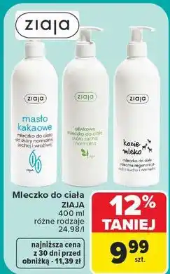 Carrefour Market Ziaja Mleczko do ciała oferta