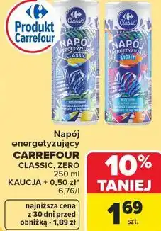 Carrefour Market Napój energetyzujący CARREFOUR CLASSIC, ZERO oferta