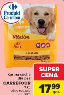 Carrefour Market Karma sucha dla psa Carrefour Companino Vitalive oferta