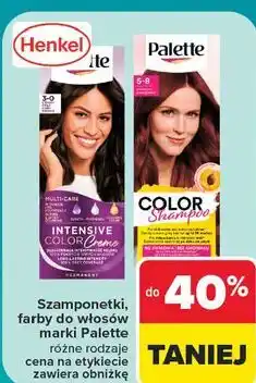 Carrefour Market Szamponetki, farby do włosów marki Palette oferta