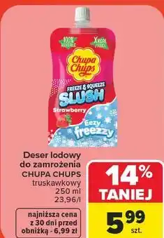 Carrefour Market Deser lodowy do zamrożenia CHUPA CHUPS truskawkowy oferta