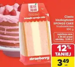 Carrefour Market Ciasto biszkoptowe SPONGE CAKE truskawkowe oferta