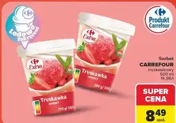 Carrefour Market Sorbet CARREFOUR truskawkowy oferta