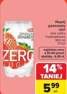 Carrefour Market Napój gazowany OKF bez cukru truskawkowy oferta