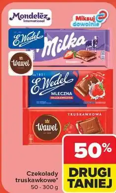 Carrefour Market Czekolady truskawkowe E.Wedel / Milka / Wawel oferta