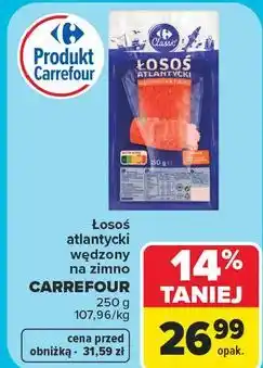Carrefour Market Łosoś atlantycki wędzony na zimno Carrefour oferta