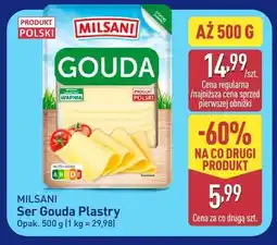 ALDI Ser Gouda plastry Milsani oferta