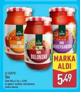ALDI Sos boloński Le Gusto oferta