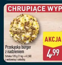 ALDI Przekąska burger z nadzieniem z wołowiną i cebulką oferta