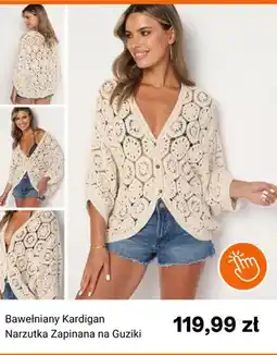 Born2be Kardigan bawełniany born2be Narzutka zapinana na guziki oferta