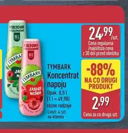 ALDI Koncentrat napoju Tymbark Jabłko Wiśnia oferta