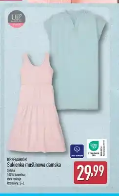 ALDI Sukienka muślinowa damska UP2Fashion oferta