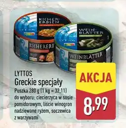 ALDI Greckie specjały ciecierzyca w sosie pomidorowym Lyttos oferta