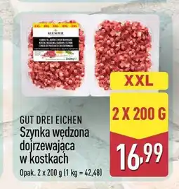 ALDI Szynka wędzona dojrzewająca w kostkach Gut Drei Eichen 2-pak oferta