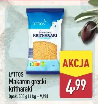 ALDI Makaron grecki kritharaki Lyttos oferta