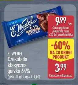 ALDI Czekolada klasyczna gorzka 64% E. Wedel oferta