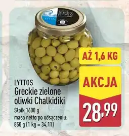 ALDI Greckie zielone oliwki Chalkidiki Lyttos oferta