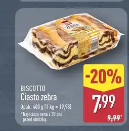 ALDI Ciasto zebra Biscotto oferta