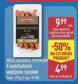 ALDI Frankfurterki wędzone surowe Wędliniarnia Premium oferta