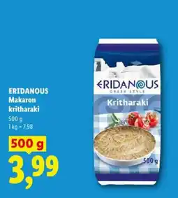 Lidl Eridanous Makaron kritharaki oferta