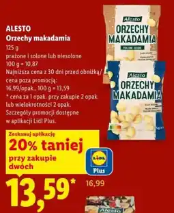 Lidl Alesto Orzechy makadamia oferta