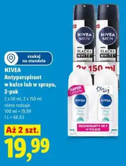 Lidl Nivea Antyperspirant w kulce lub w sprayu, 2-pak oferta