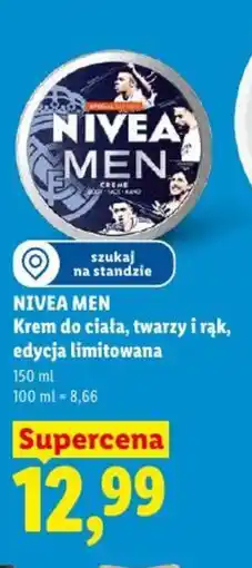 Lidl Nivea men Krem do ciała, twarzy i rąk, edycja limitowana oferta